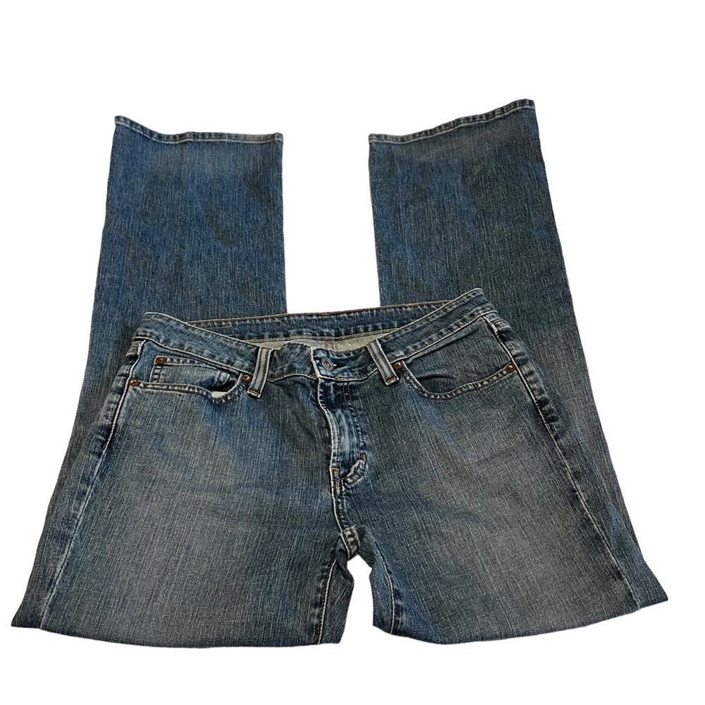 POLO RALPH LAUREN “STRETCH KELLY” JEANS. Slight distressing. Med. wash. Size: 6